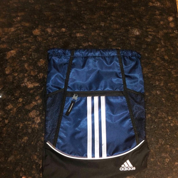 Blue Adidas Drawstring Gym Bag - Picture 1 of 2
